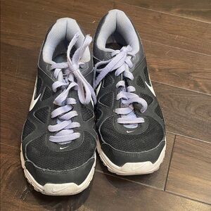 Women's Black and light purple Nike Revolution Shoes Size 9